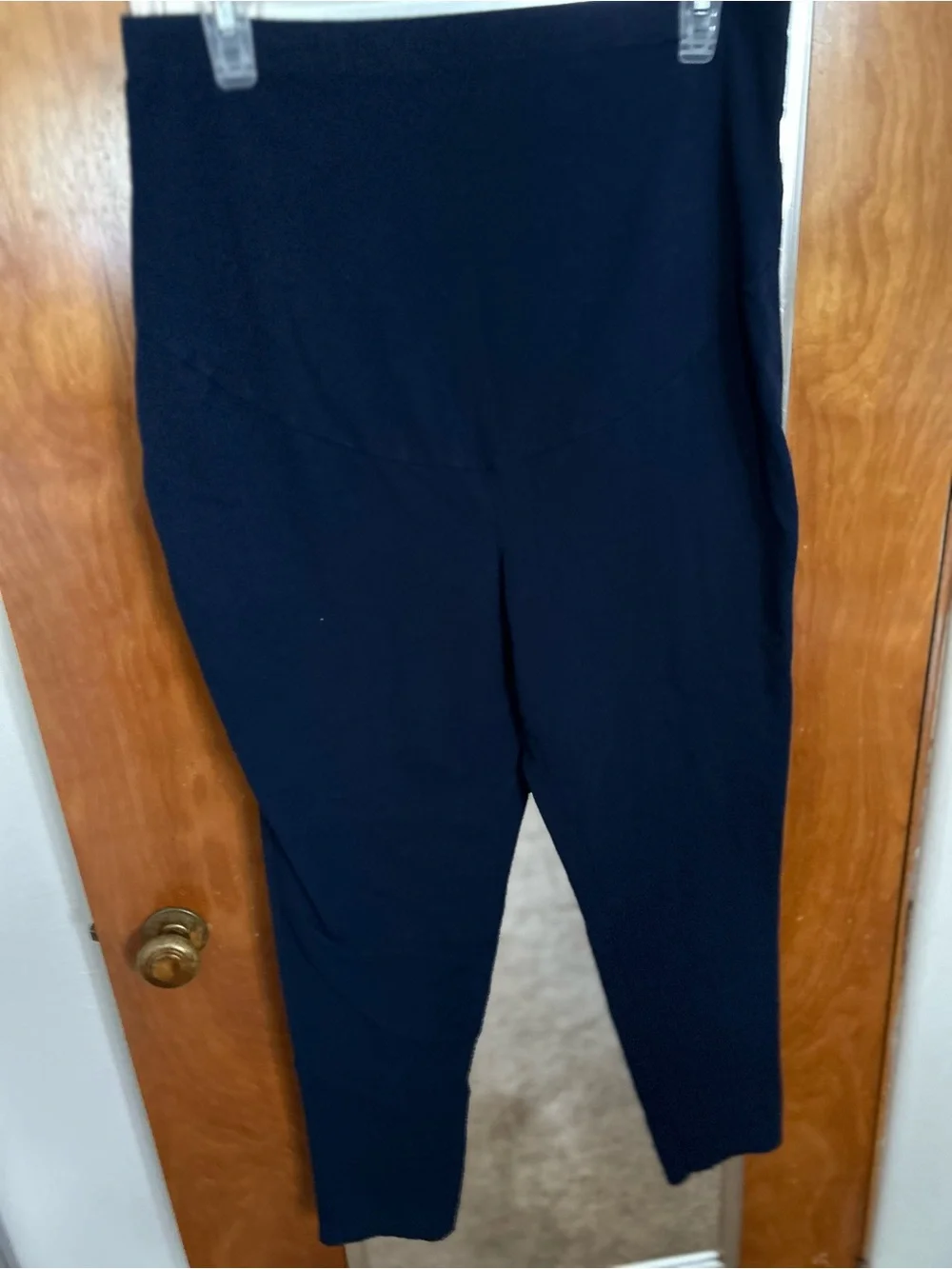 Time and Tru Maternity Navy High-Waist Stretch Leggings